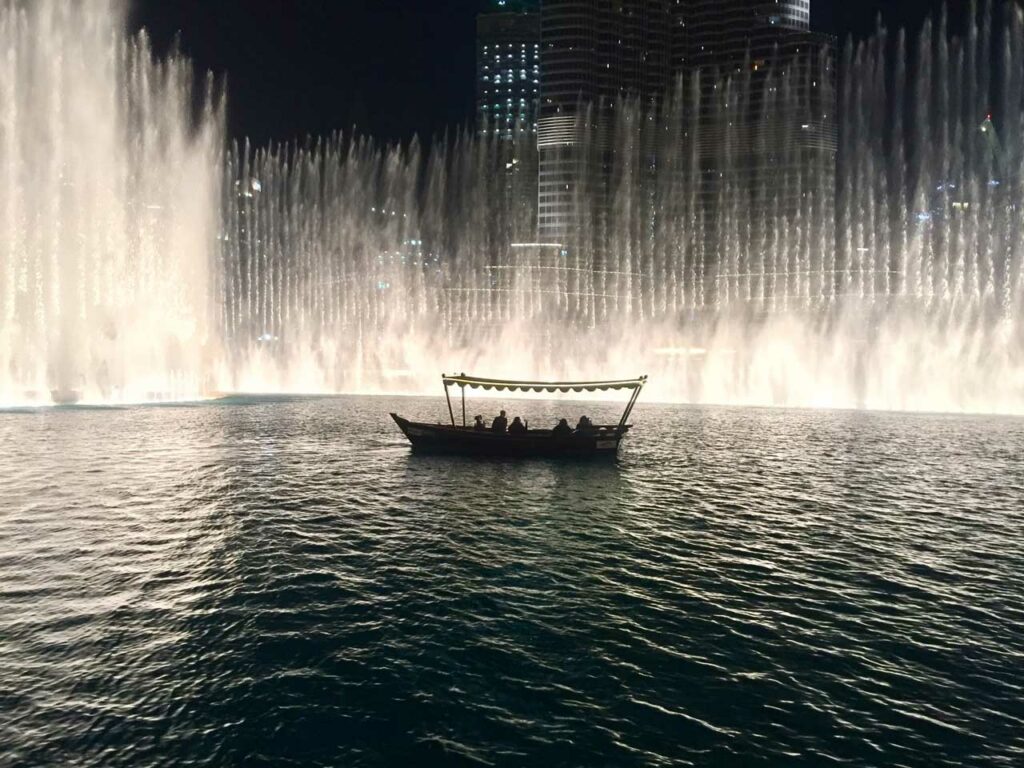 Fontaine Dubai croisière en bateau